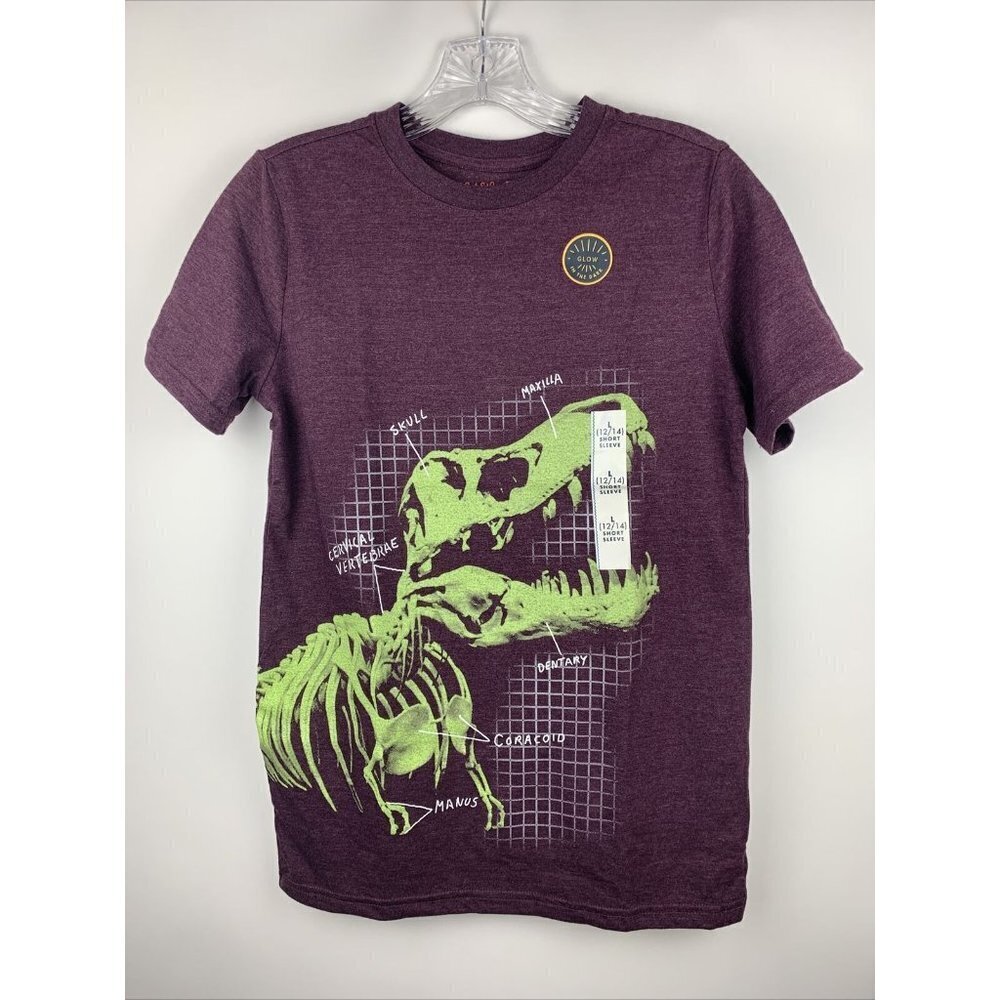 Cat & Jack Boy's Dino Skeleton Tee L 12/14